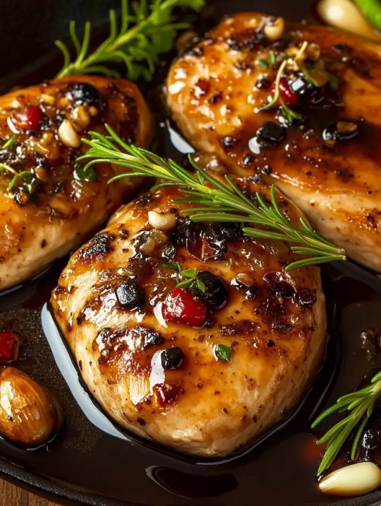 Chicken Breasts with Balsamic Vinegar and Garlic
