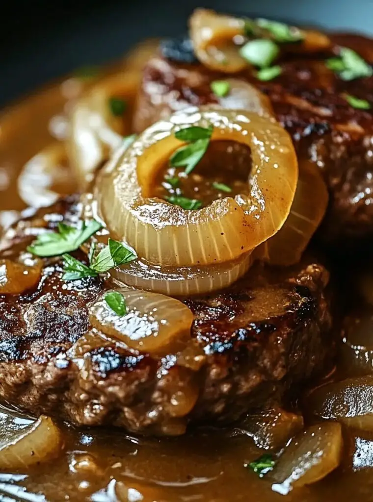 Hamburger Steak with Onions and Gravy