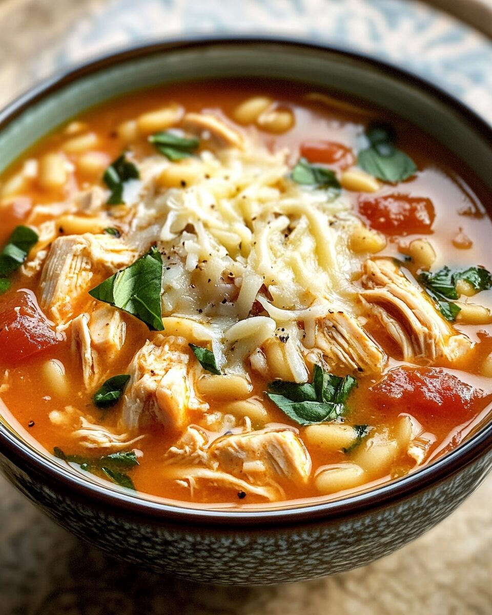 Crockpot Chicken Parmesan Soup