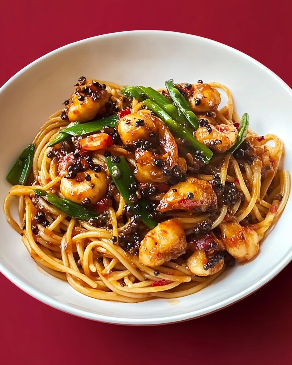 Singapore Black Pepper Spaghetti