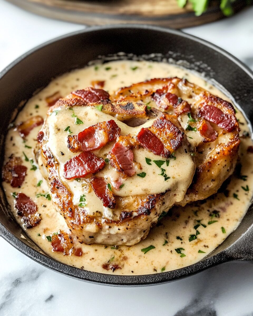 Creamy Bacon Pork Chops