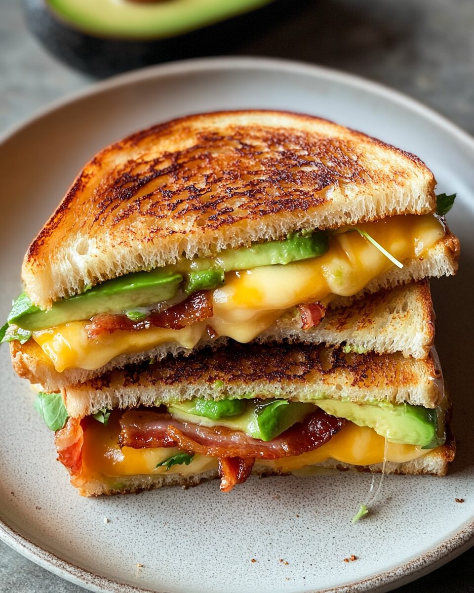 Avocado Bacon Grilled Cheese Sandwich