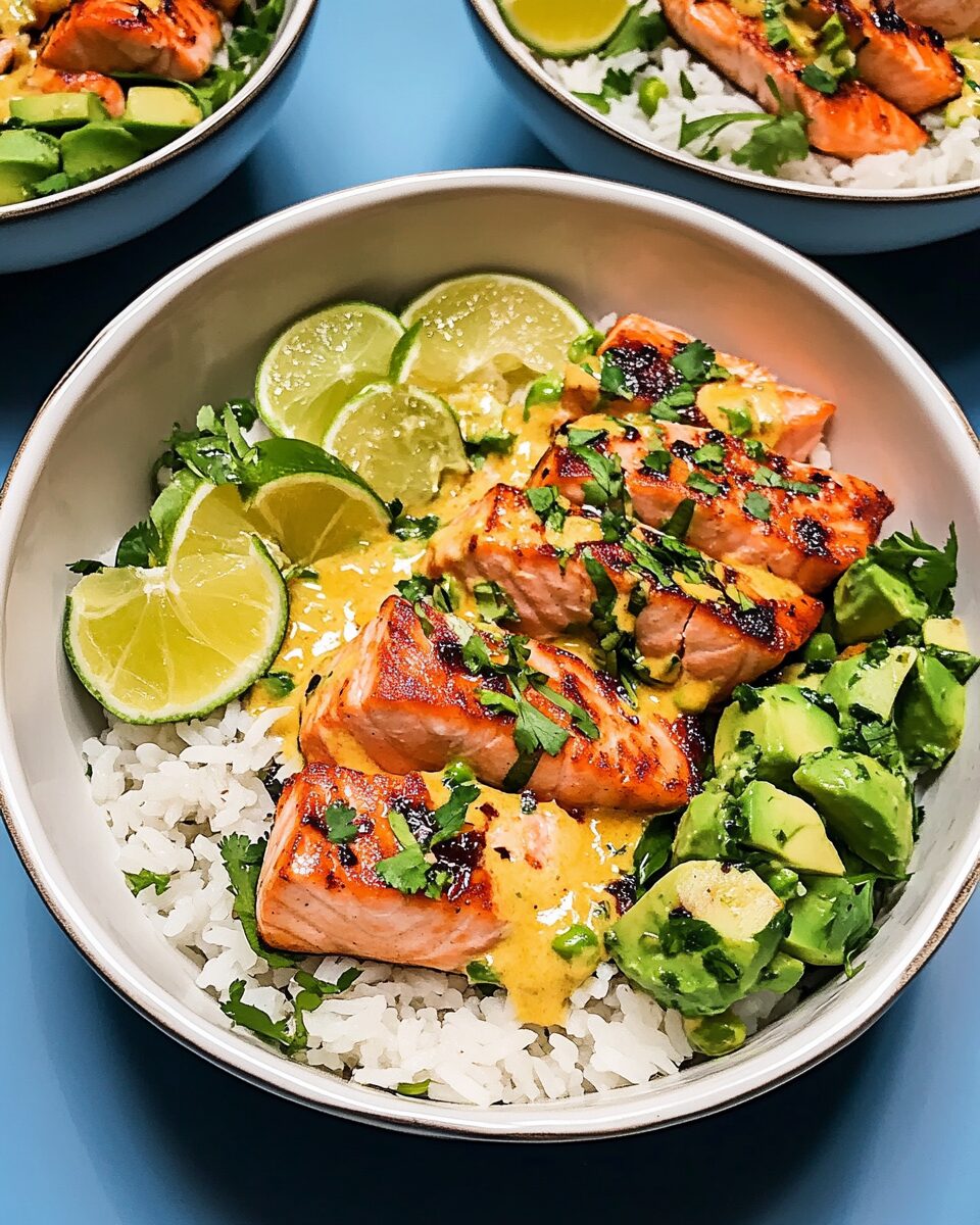 Spicy Salmon Bowls with Rice