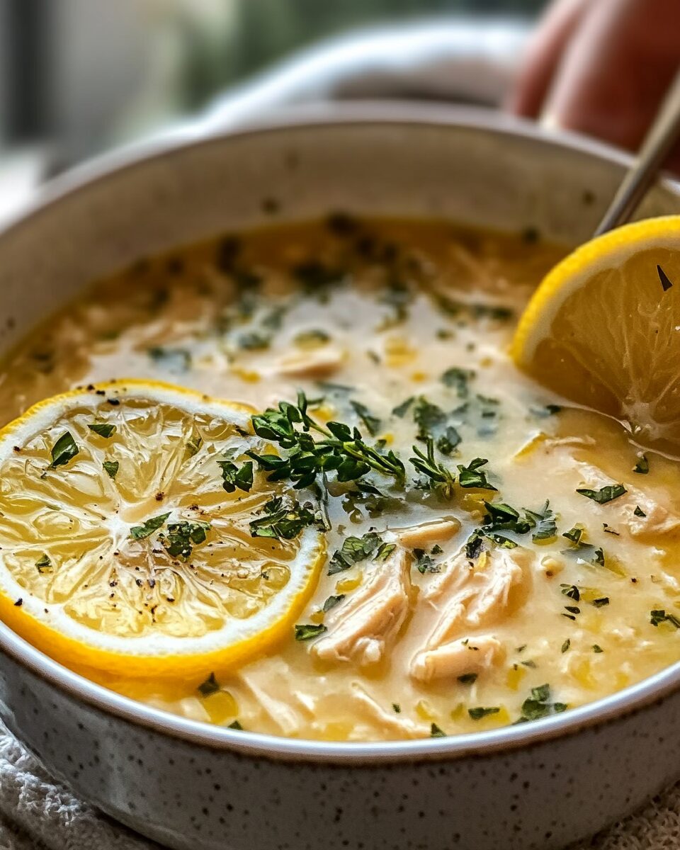 Mediterranean Lemon Chicken Soup