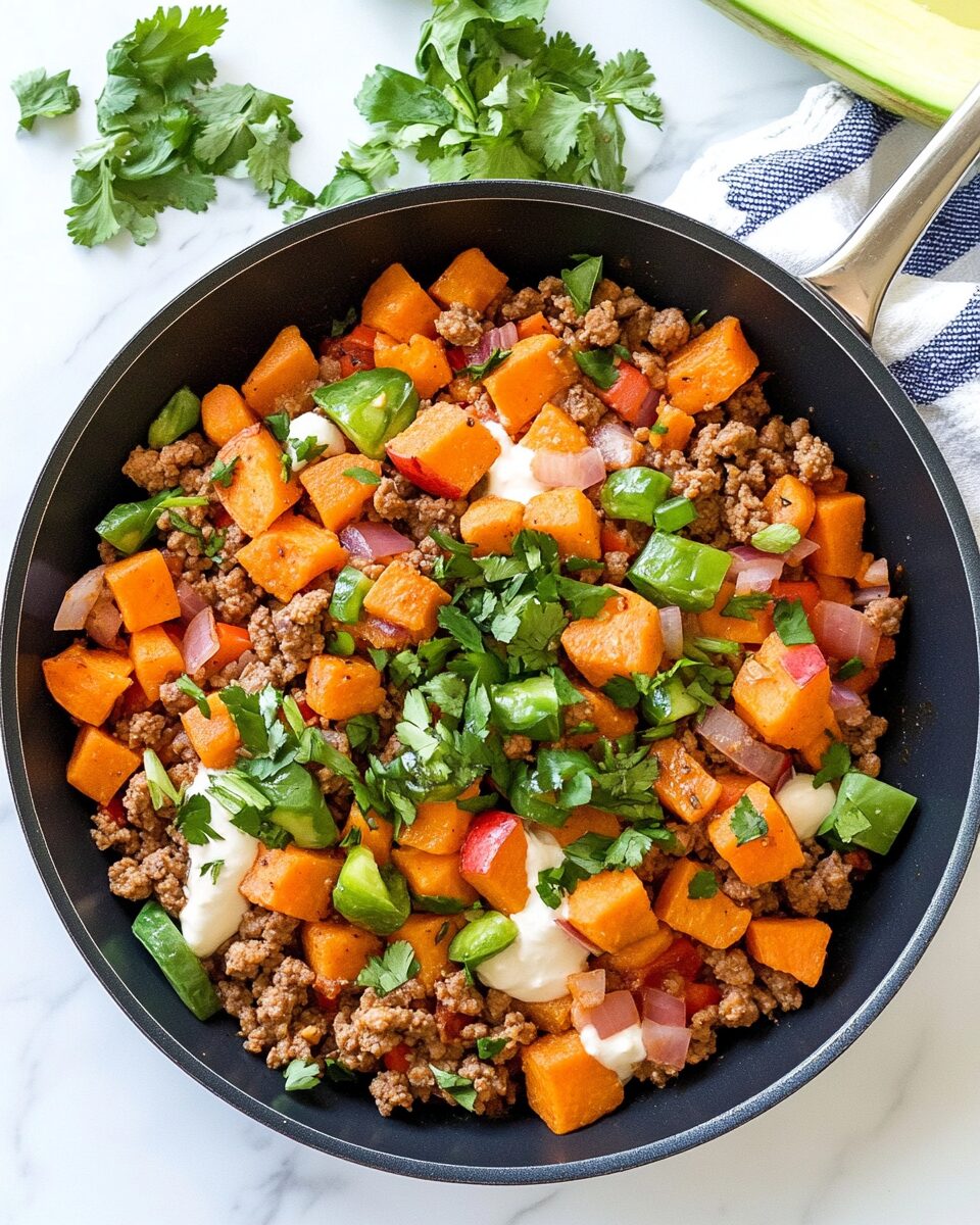 Ground Turkey and Sweet Potato Skillet