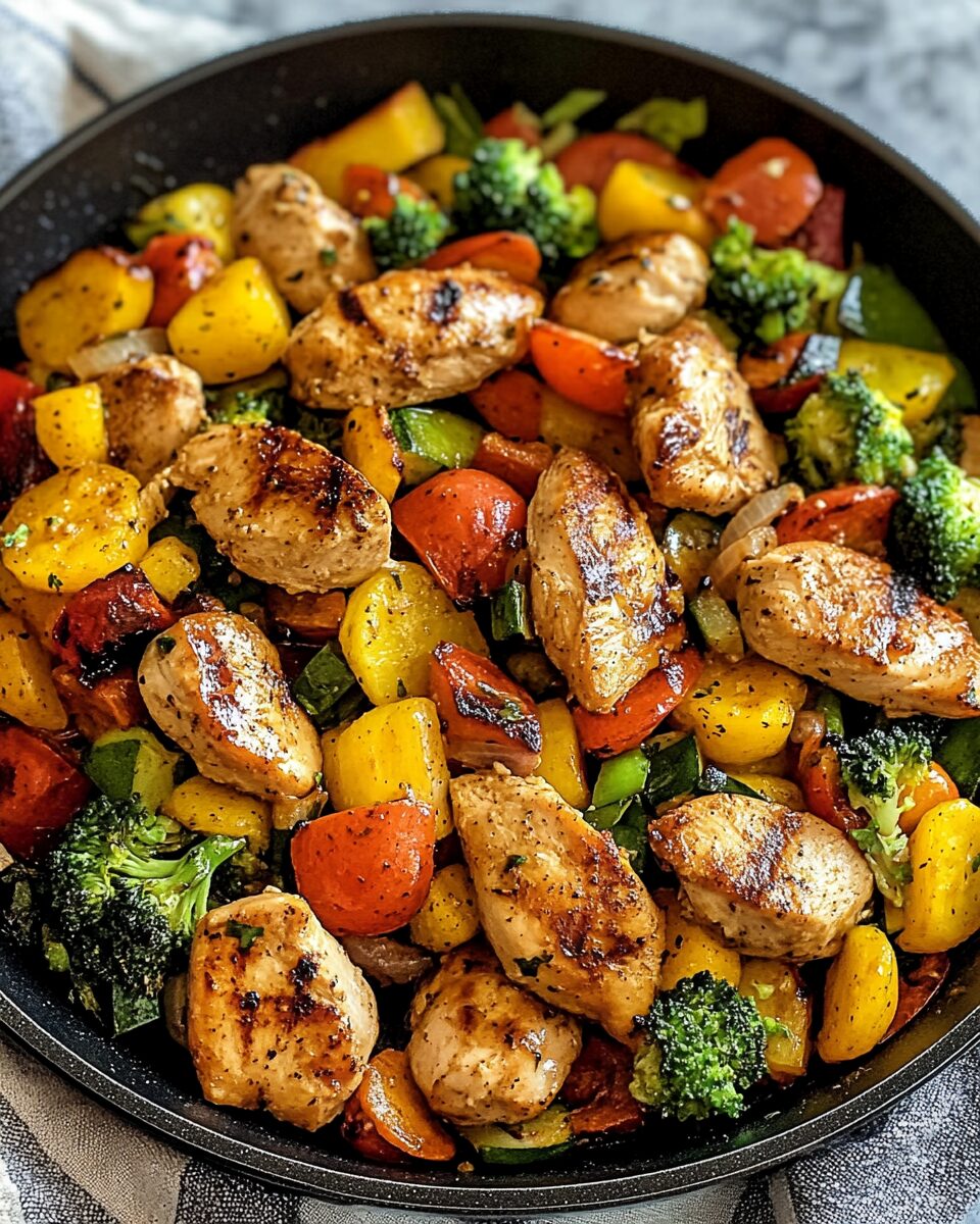 Healthy Chicken and Vegetables Skillet