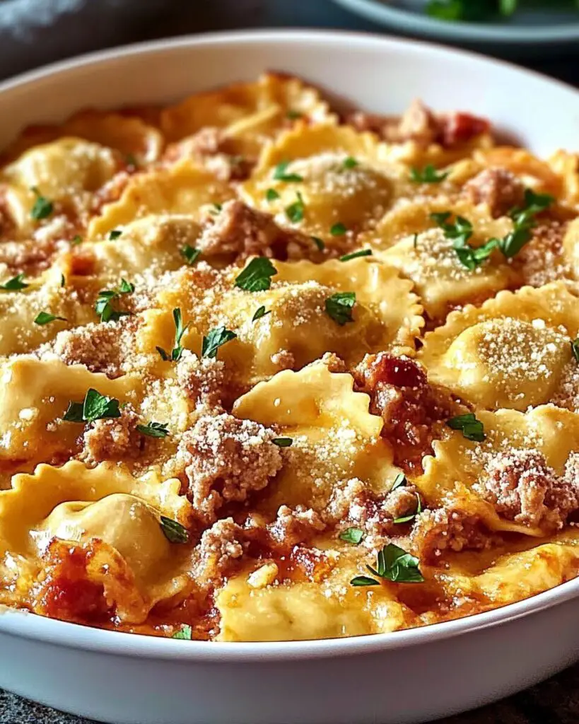 Crockpot Ravioli Casserole