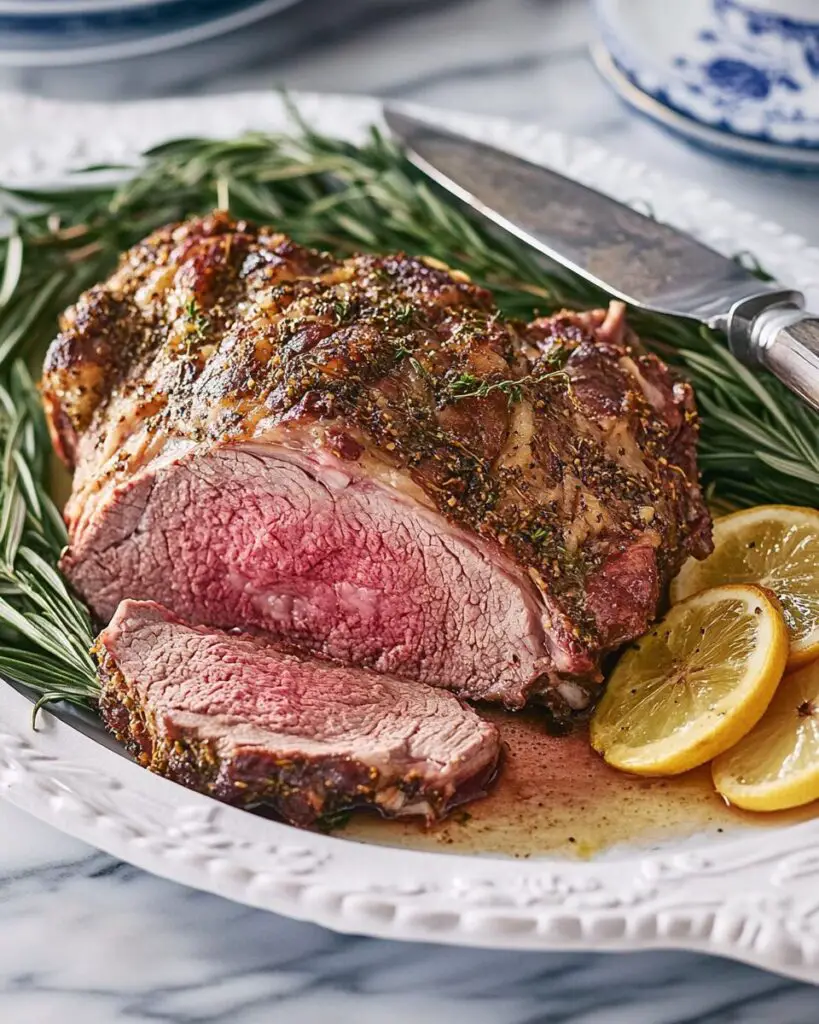 Herb-Crusted Roast Leg of Lamb
