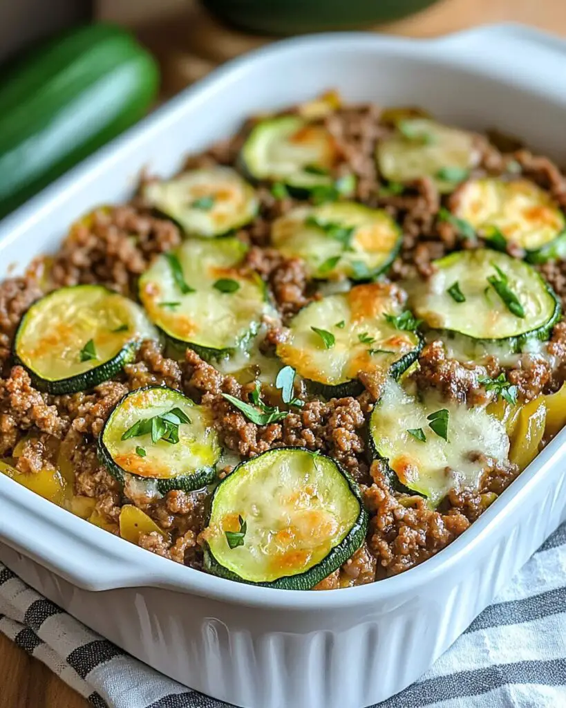 Ground Beef and Zucchini Casserole