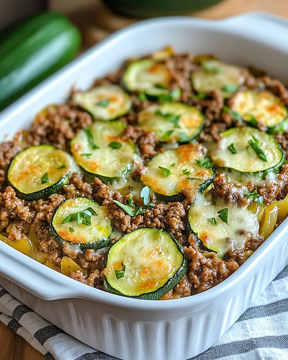 Ground Beef and Zucchini Casserole