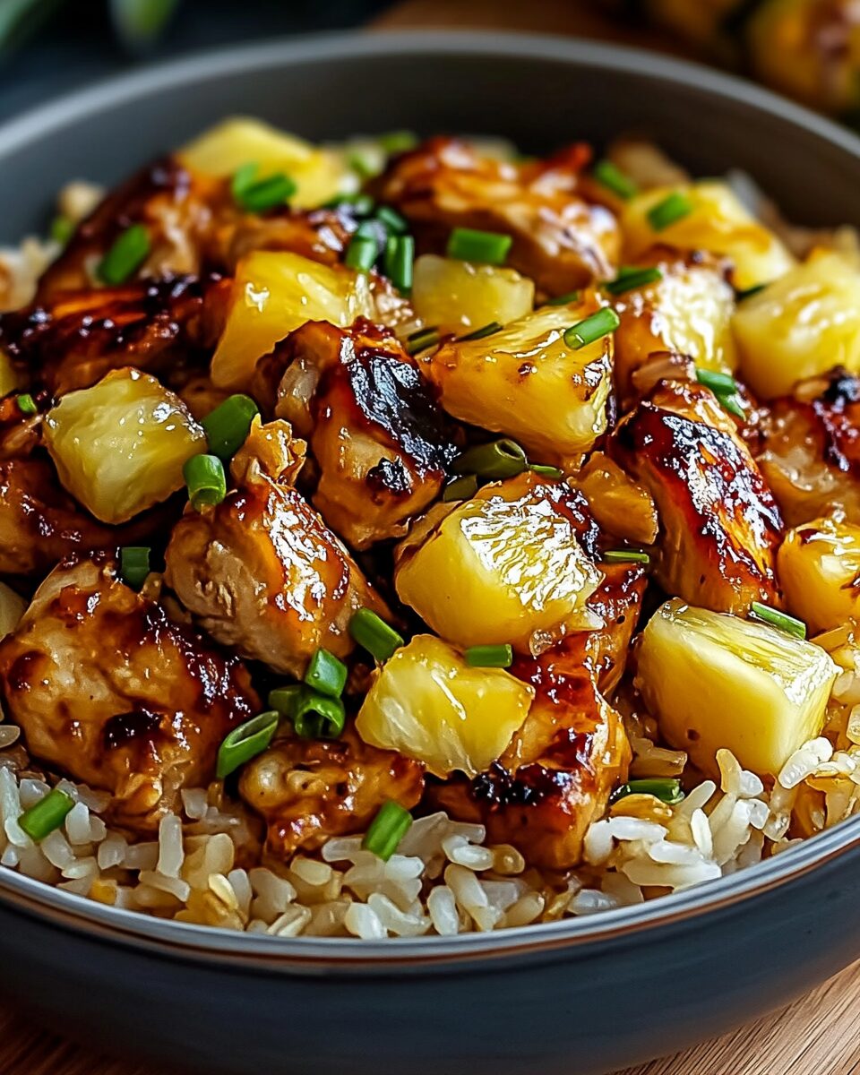 Pineapple Chicken and Rice Bowl