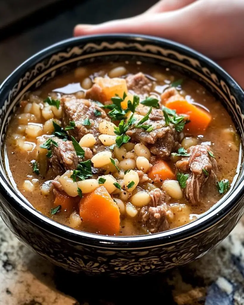 Slow Cooker Beef Barley Soup