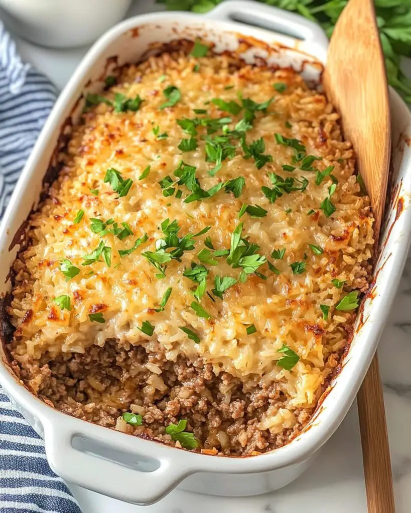 Ground Beef and Rice Casserole
