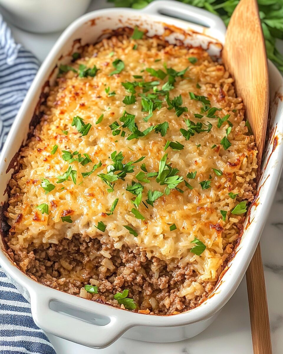 Ground Beef and Rice Casserole