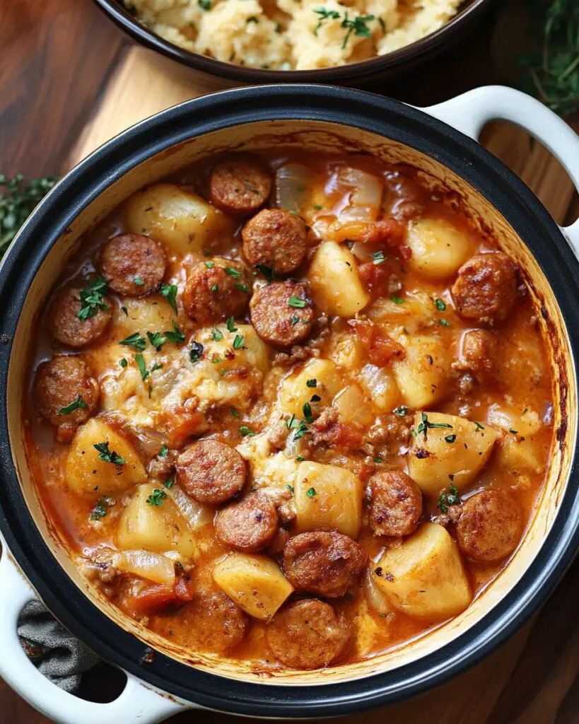 Slow Cooker Sausage and Bean Stew