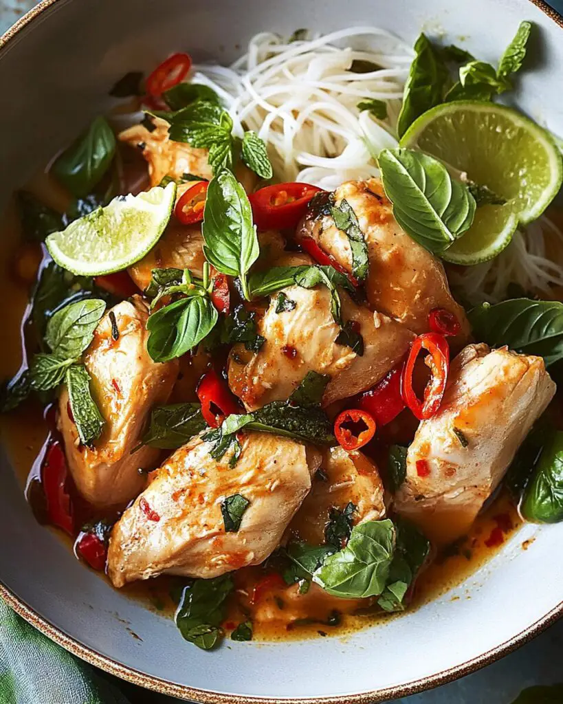 Spicy Slow Cooker Chicken with Lime, Basil & Mint