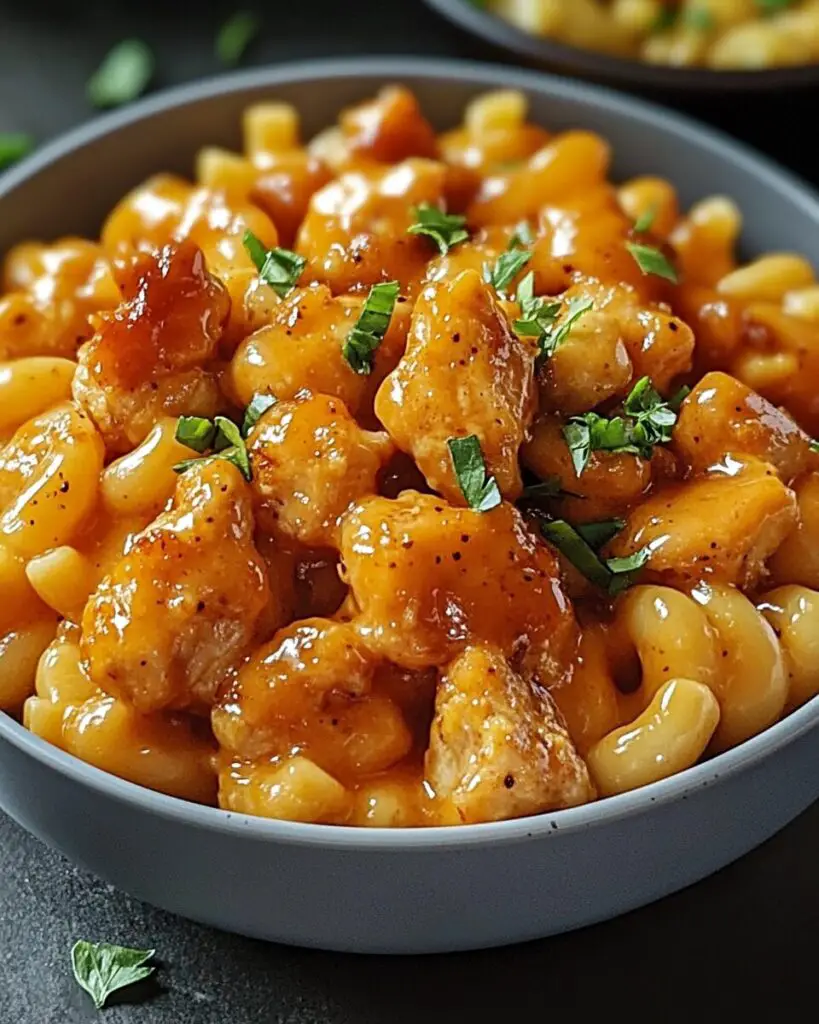 Honey Pepper Chicken Mac and Cheese