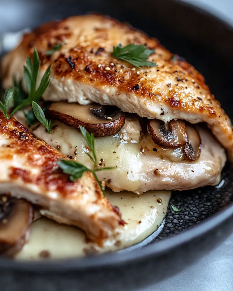 Healthy Mushroom Stuffed Chicken Breast