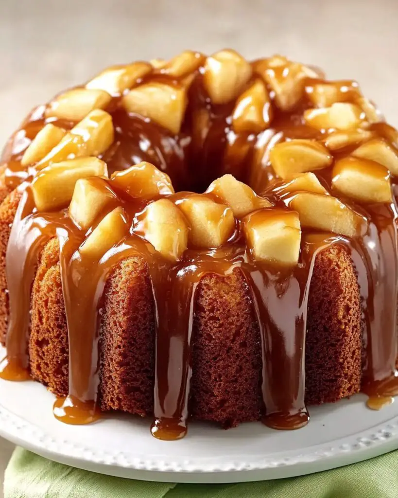 Salted Caramel Apple Bundt Cake