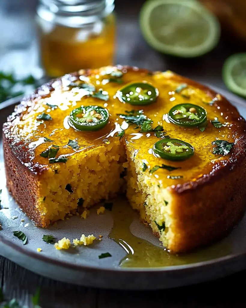 Jalapeño Cornbread with Lime Honey Glaze