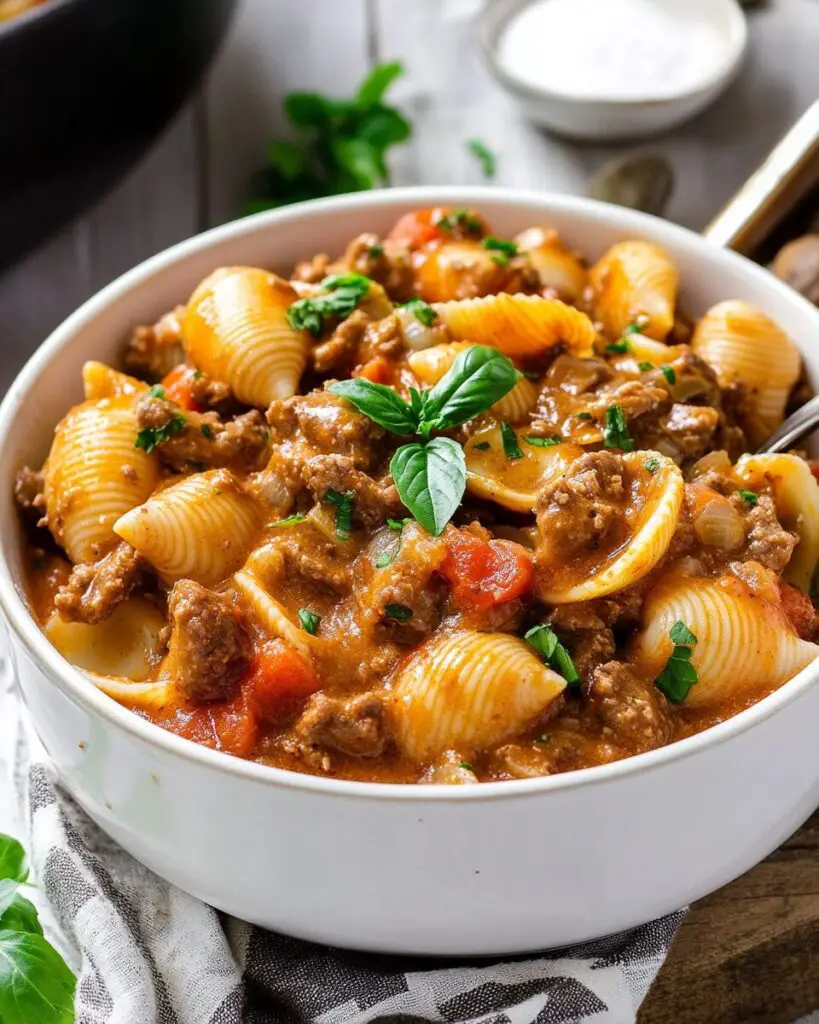 Creamy Beef Pasta Skillet