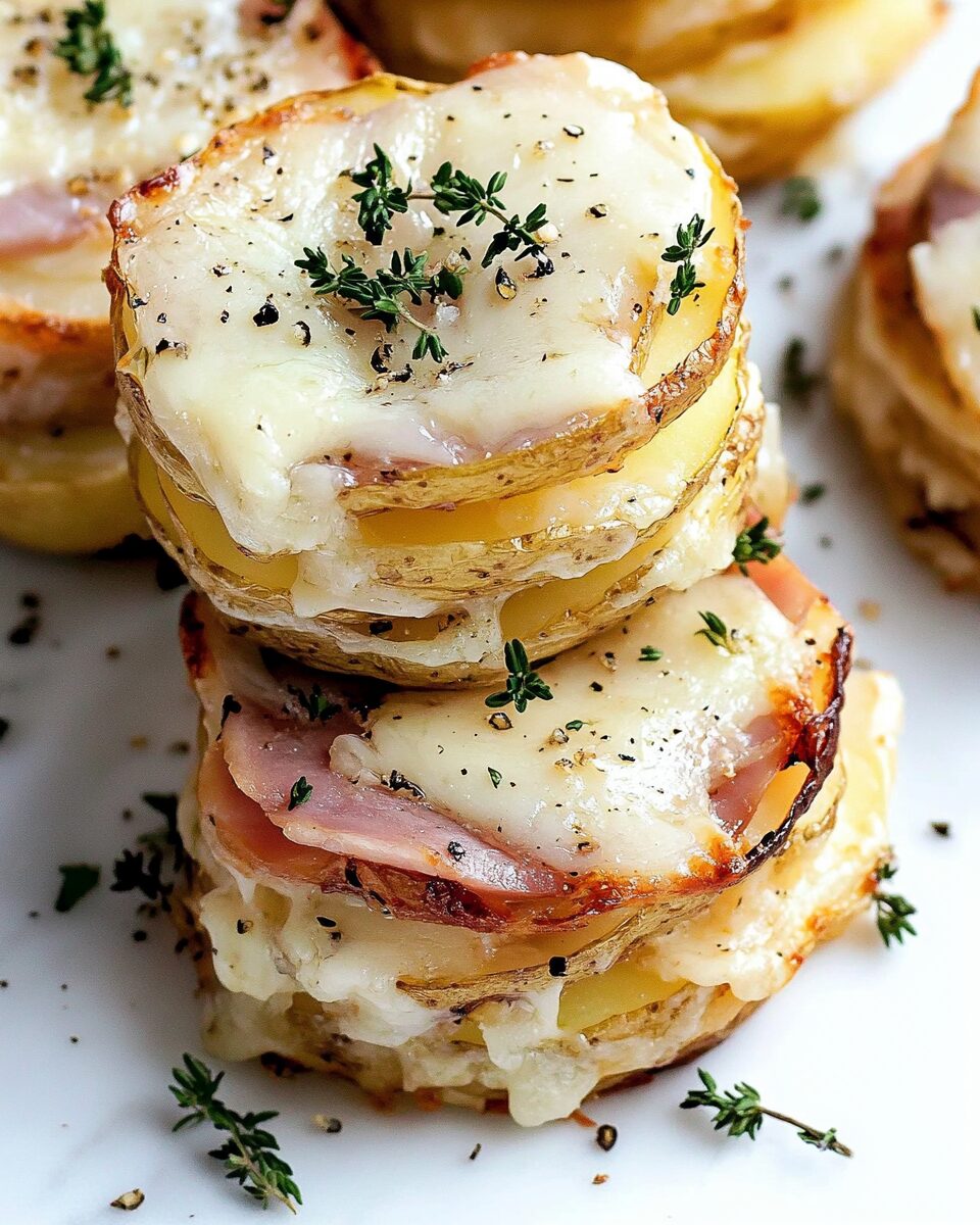 Gruyère Ham Potato Stacks
