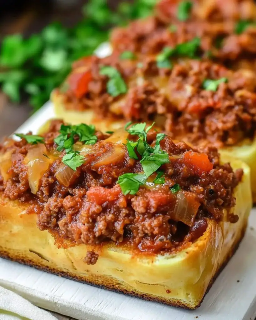 Sloppy Joe Garlic Bread
