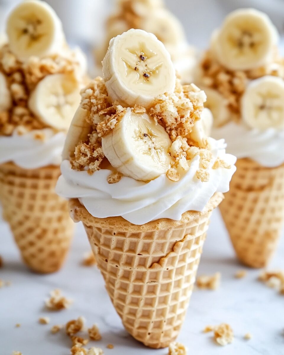 Banana Pudding Cheesecake Cones