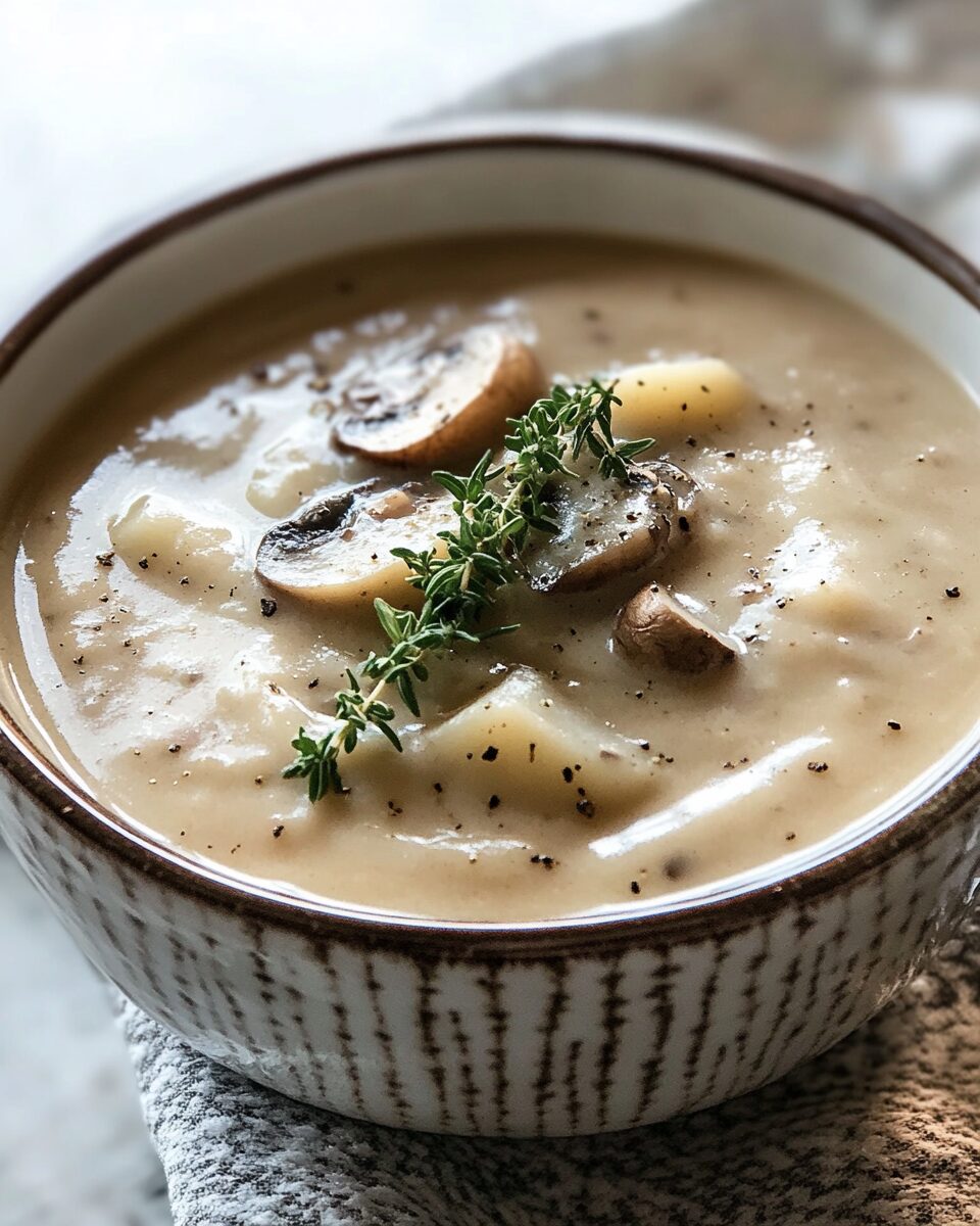 Creamy Irish Mushroom and Potato Soup