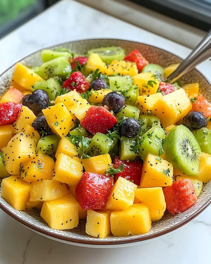 Refreshing Summer Fruit Salad with Vegan Dressing