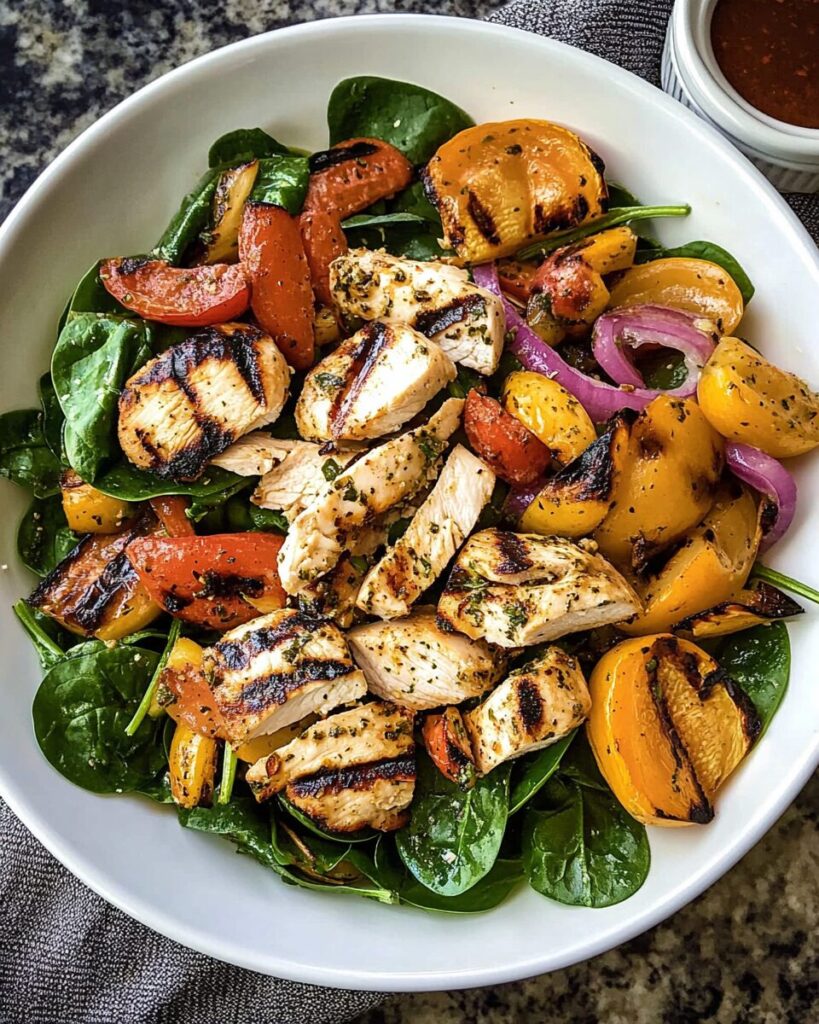 Spinach Salad with Apples, Goat Cheese & Walnuts