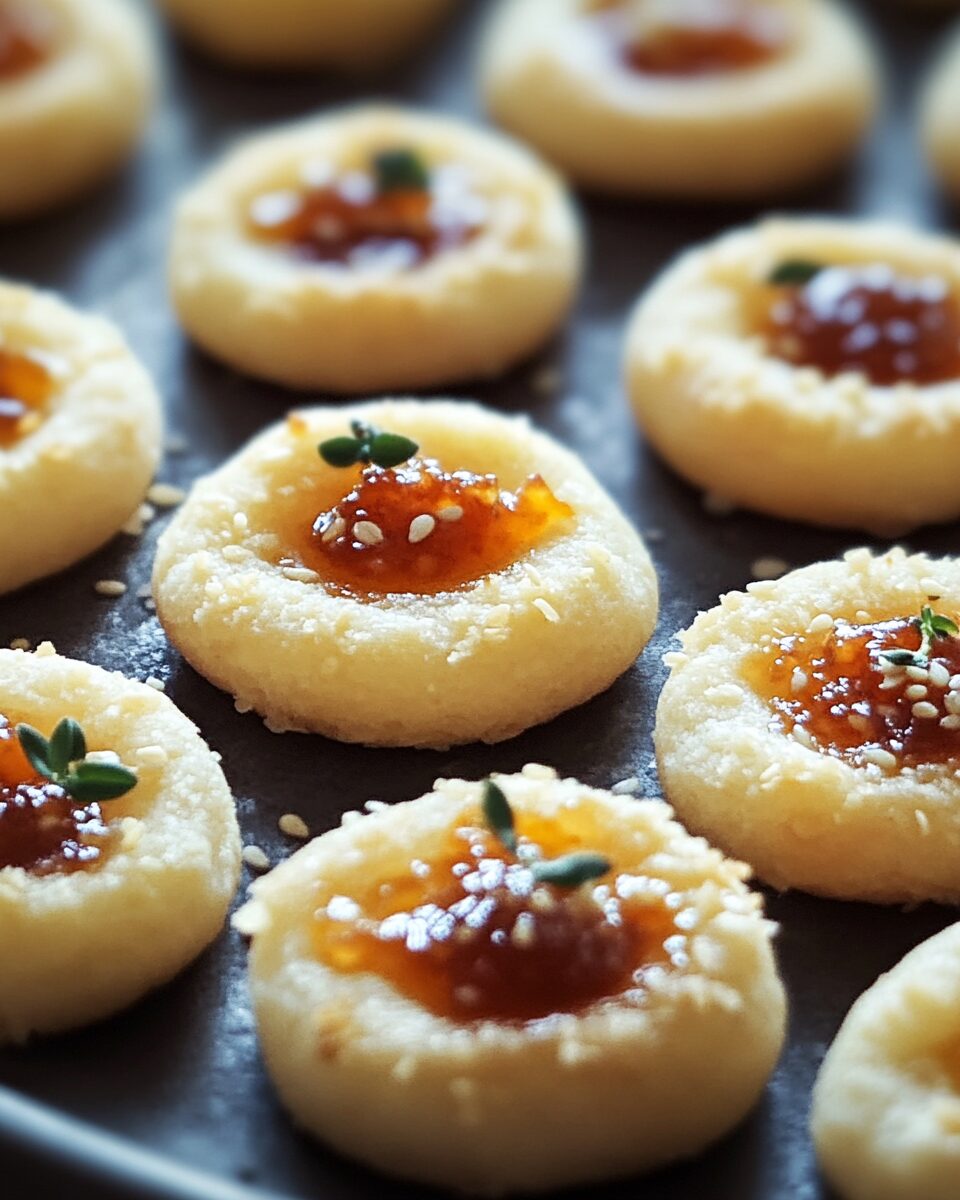 Cheesy Thumbprint Appetizers with Hot Pepper Jelly