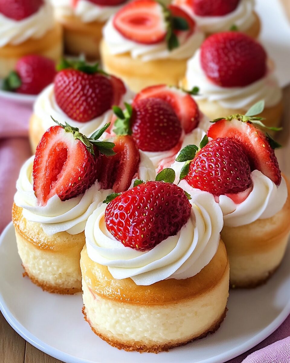 Sweet Strawberry Shortcake Cheesecake Rolls