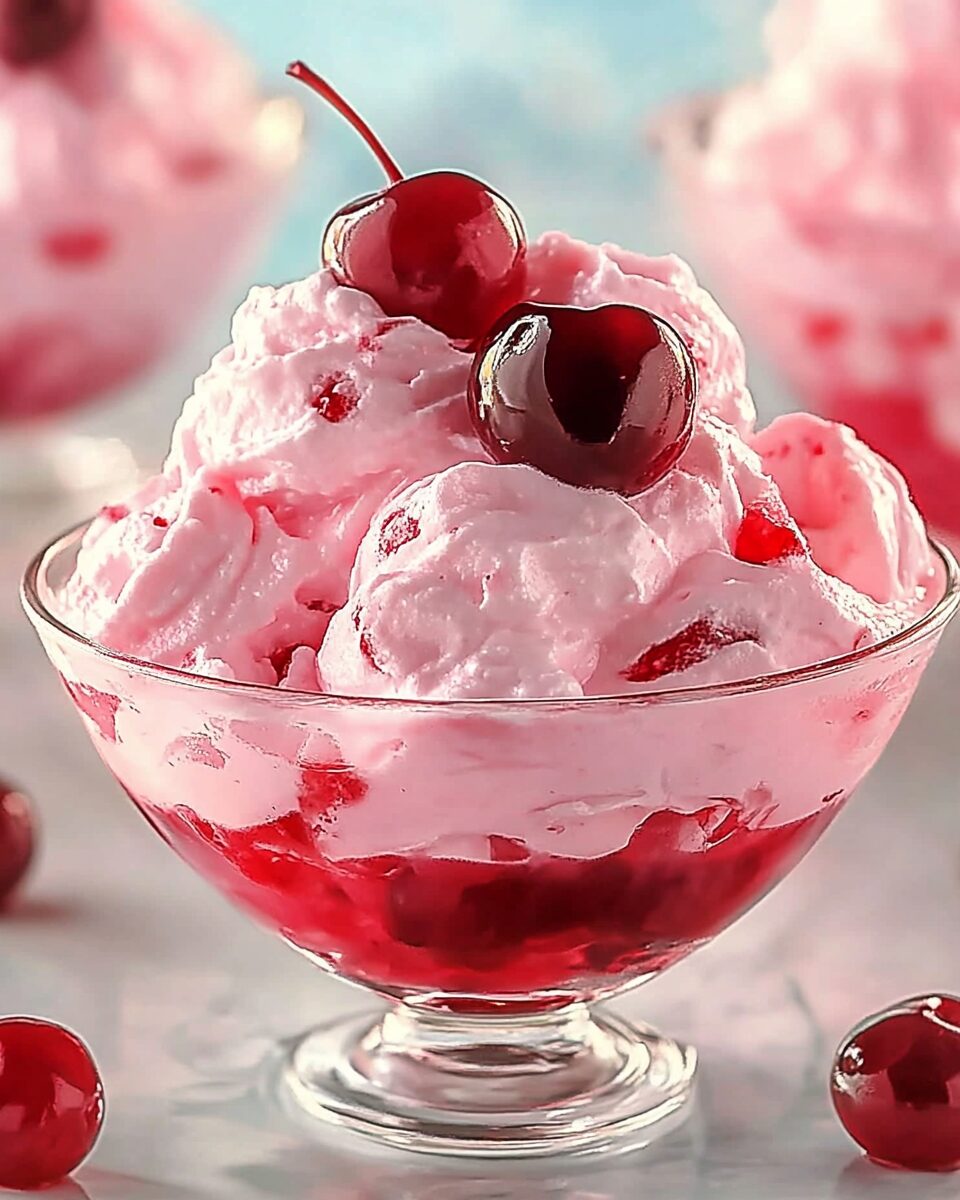 Pink Cherry Jell-O Fluff Delight