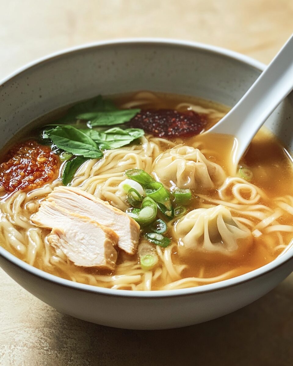 Thai Wonton Chicken Noodle Soup