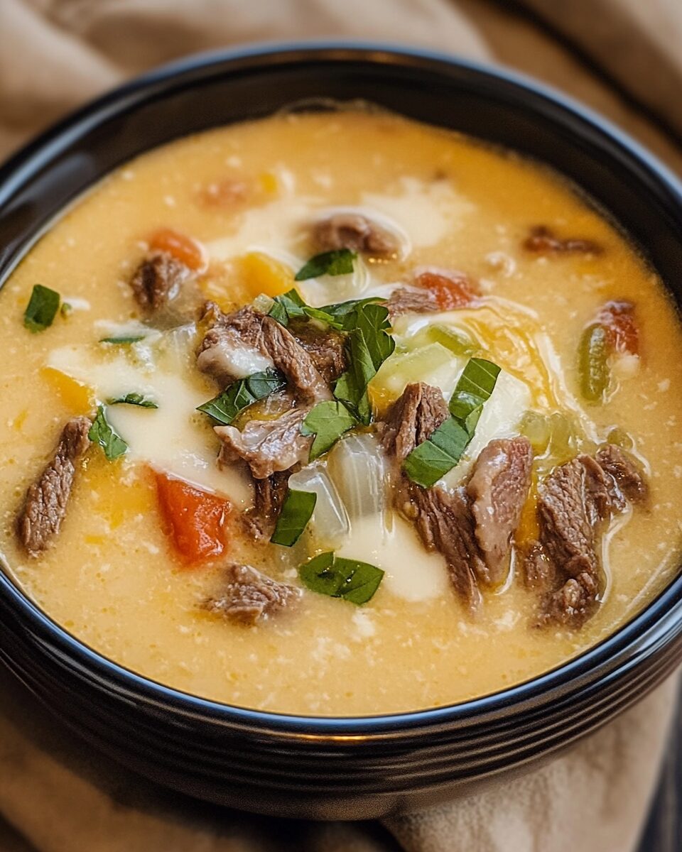 Philly Cheese Steak Soup