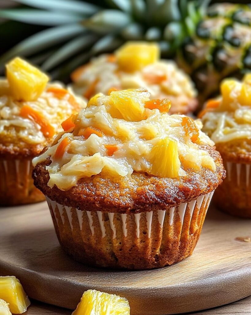 Hawaiian Pineapple Carrot Muffins
