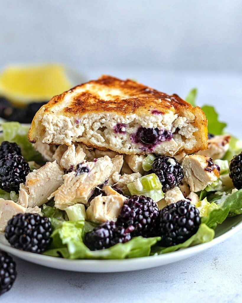Low Carb Blackberry Cottage Cheese Chicken Salad