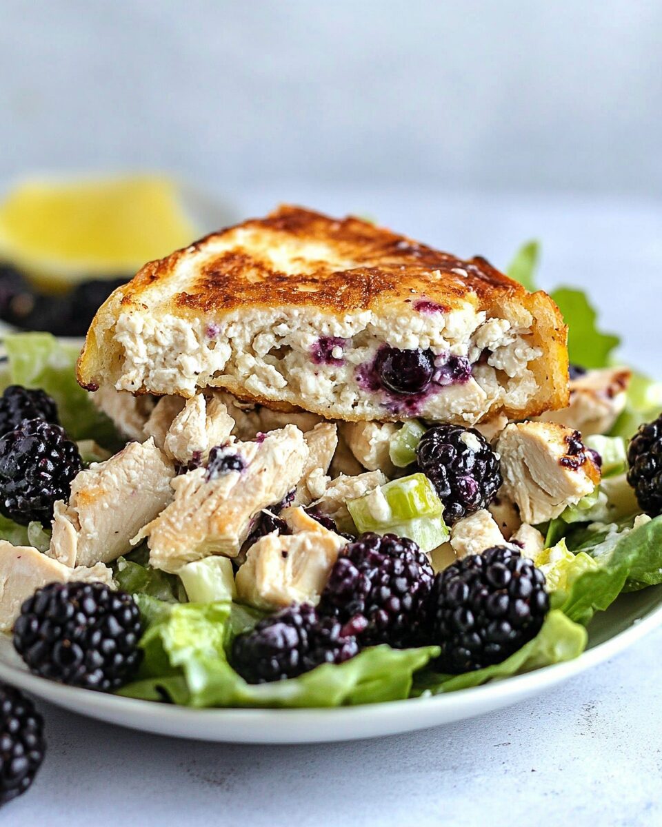 Low Carb Blackberry Cottage Cheese Chicken Salad