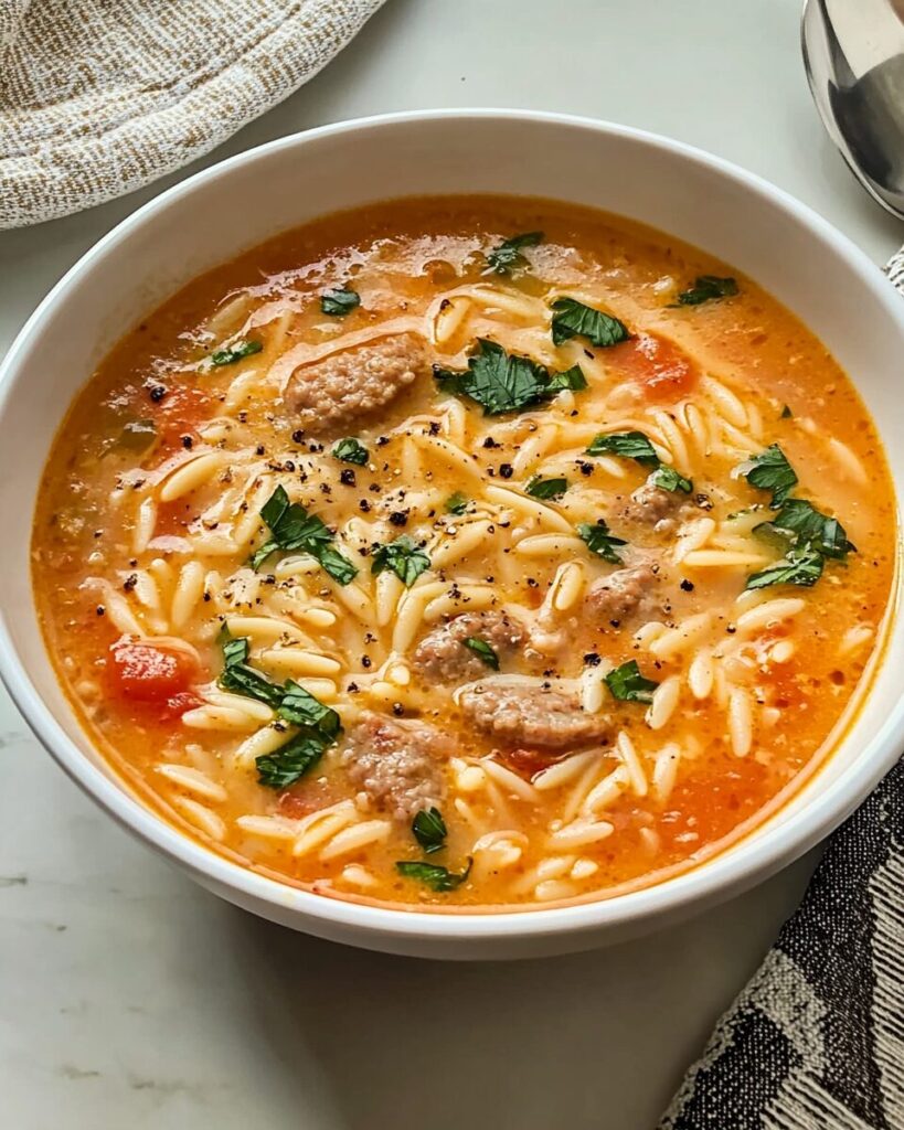 Marry Me Sausage Orzo Soup