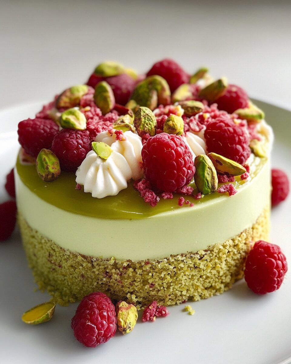 Pistachio Raspberry Cake