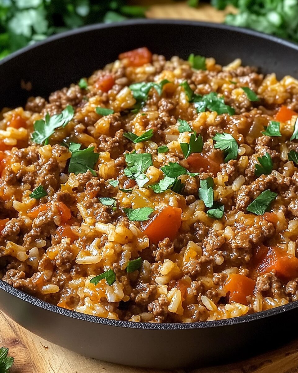 Ground Beef and Rice Skillet