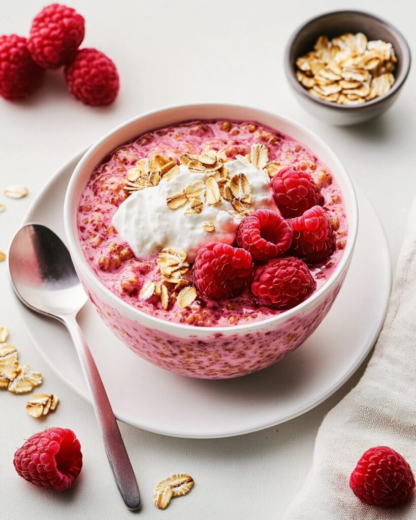 Raspberry Oatmeal Breakfast Bowl