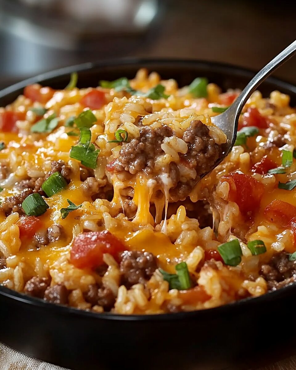 Cheesy Hamburger Rice Casserole