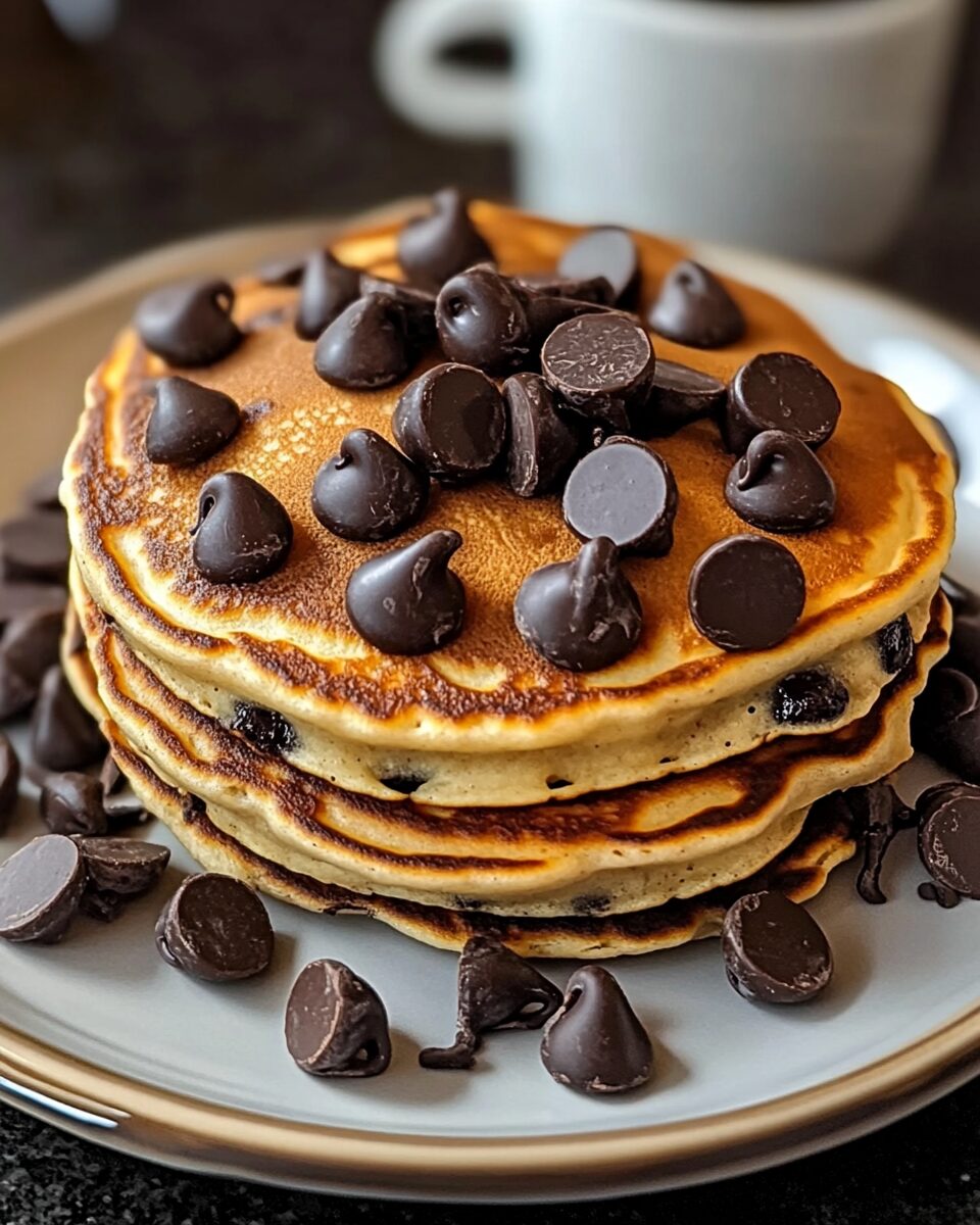 Fluffy Chocolate Chip Pancakes