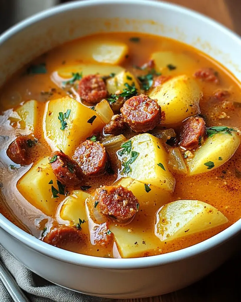 Spanish Potato Soup with Chorizo