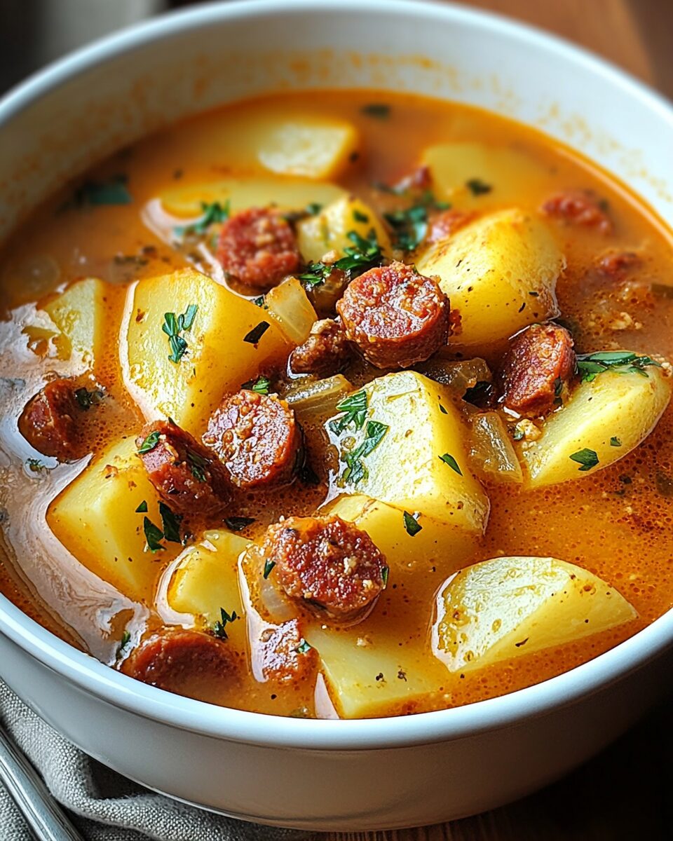 Spanish Potato Soup with Chorizo