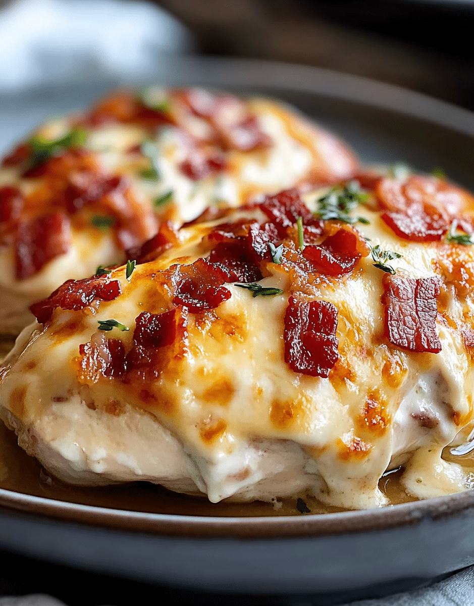 Cheesy Million Dollar Baked Chicken Breast with Cream Cheese & Bacon