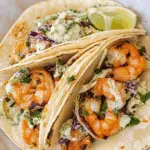 Cilantro Lime Shrimp Tacos with Creamy Slaw