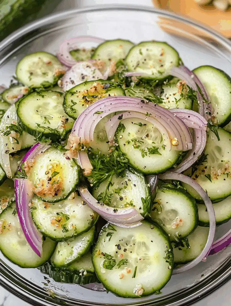 Classic Cucumber and Onion Salad